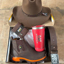 Kit Bota Masculina Adventure em Couro Legítimo e Palmilha Ortopédica +BRINDES: Chapéu, Cinto, Carteira e Copo (Copy)